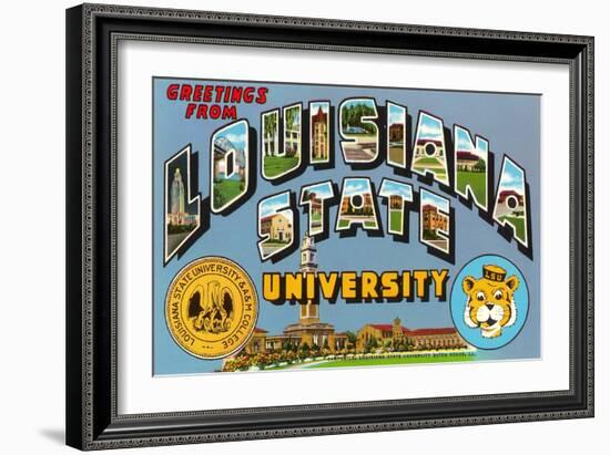 Greetings from Louisiana State University, Louisiana-null-Framed Art Print