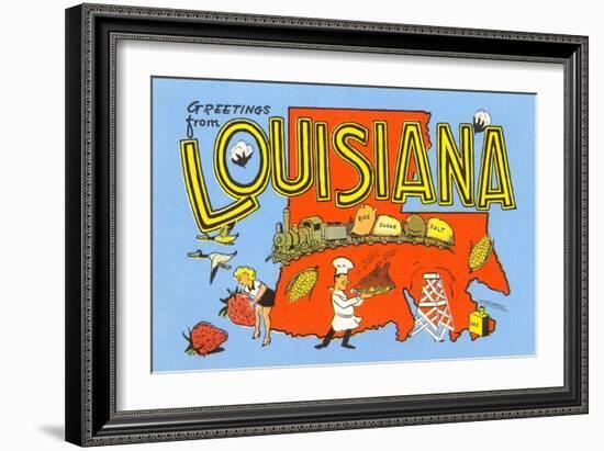 Greetings from Louisiana-null-Framed Art Print