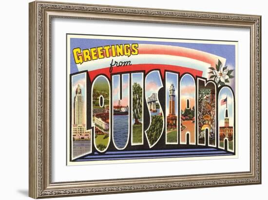 Greetings from Louisiana-null-Framed Art Print