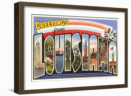 Greetings from Louisiana-null-Framed Art Print