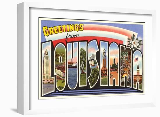 Greetings from Louisiana-null-Framed Art Print