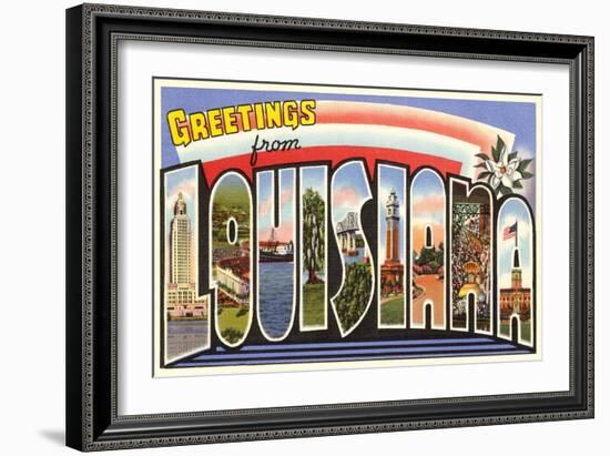 Greetings from Louisiana-null-Framed Art Print