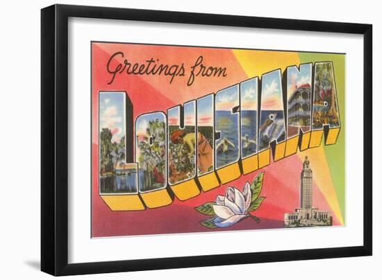 Greetings from Louisiana-null-Framed Art Print