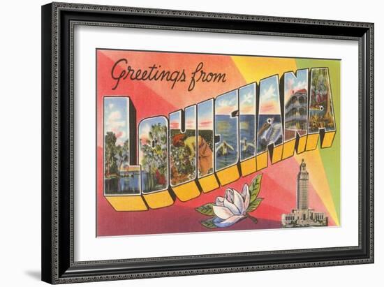 Greetings from Louisiana-null-Framed Art Print