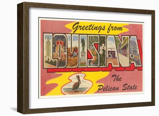 Greetings from Louisiana-null-Framed Art Print