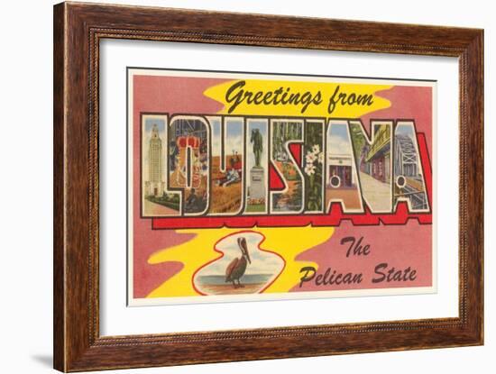 Greetings from Louisiana-null-Framed Art Print