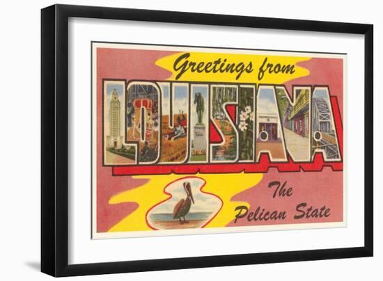 Greetings from Louisiana-null-Framed Art Print