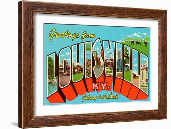 Greetings from Louisville, Kentucky-null-Framed Art Print