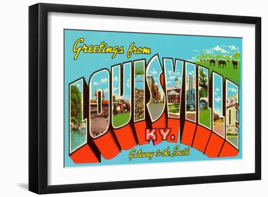 Greetings from Louisville, Kentucky-null-Framed Art Print