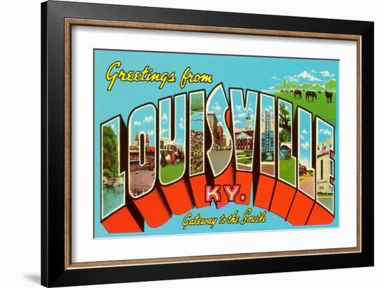 Greetings from Louisville, Kentucky-null-Framed Art Print