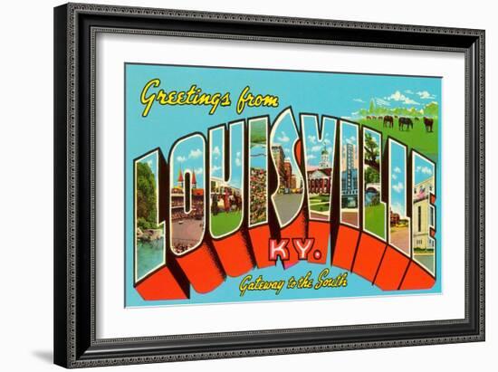 Greetings from Louisville, Kentucky-null-Framed Art Print