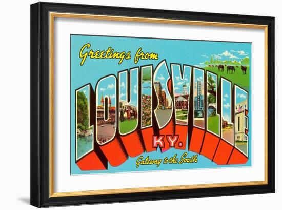 Greetings from Louisville, Kentucky-null-Framed Art Print