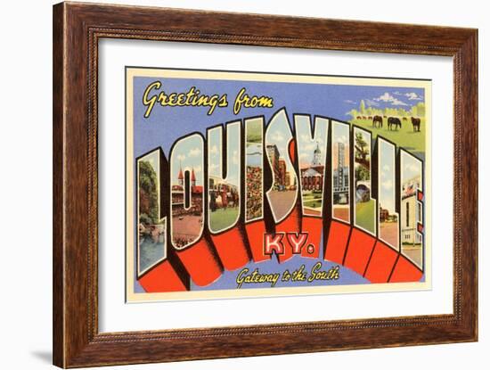 Greetings from Louisville, Kentucky-null-Framed Art Print