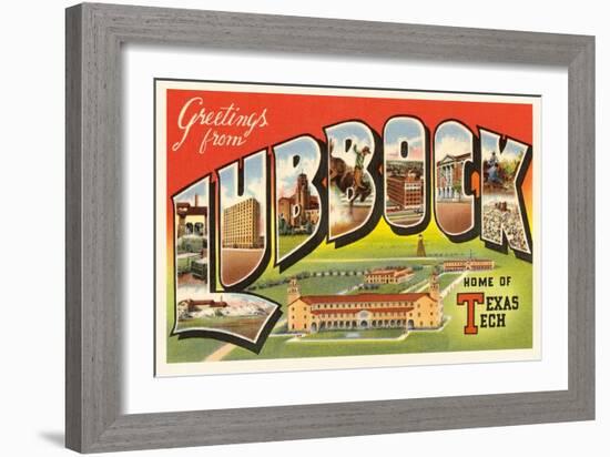 Greetings from Lubbock, Texas-null-Framed Art Print