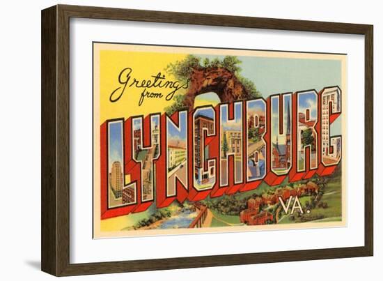 Greetings from Lynchburg, Virginia-null-Framed Art Print