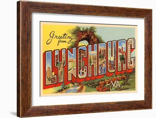 Greetings from Lynchburg, Virginia-null-Framed Art Print