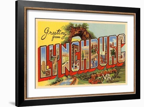 Greetings from Lynchburg, Virginia-null-Framed Art Print