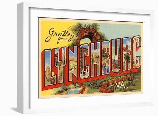 Greetings from Lynchburg, Virginia-null-Framed Art Print