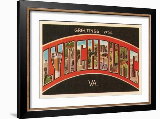 Greetings from Lynchburg, Virginia-null-Framed Art Print