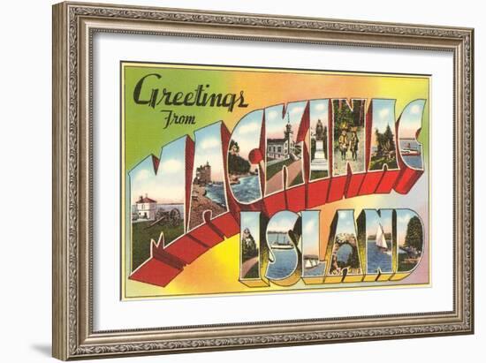 Greetings from Mackinac Island, Michigan-null-Framed Art Print