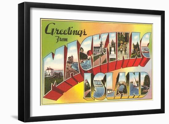 Greetings from Mackinac Island, Michigan-null-Framed Art Print