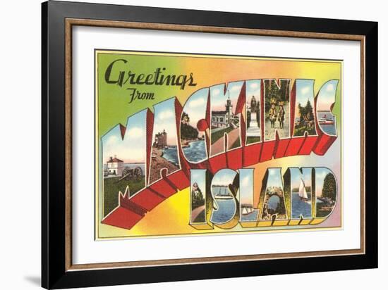 Greetings from Mackinac Island, Michigan-null-Framed Art Print