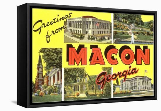 Greetings from Macon, Georgia-null-Framed Stretched Canvas