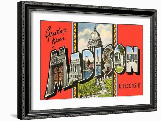 Greetings from Madison, Wisconsin-null-Framed Art Print