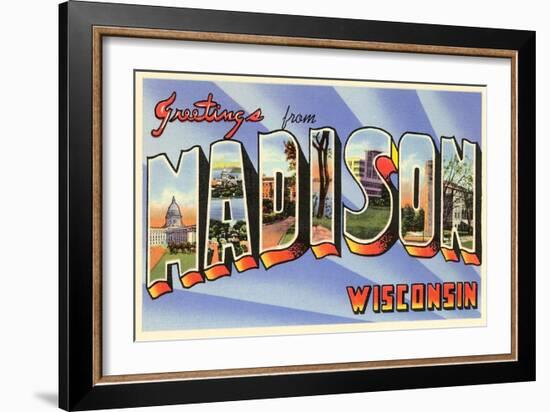 Greetings from Madison, Wisconsin-null-Framed Art Print