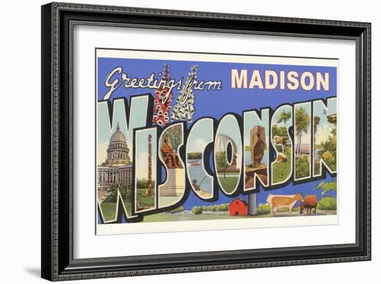 Greetings from Madison, Wisconsin-null-Framed Art Print