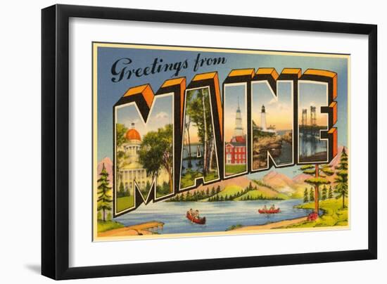 Greetings from Maine-null-Framed Art Print