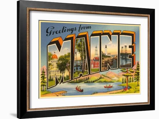 Greetings from Maine-null-Framed Art Print