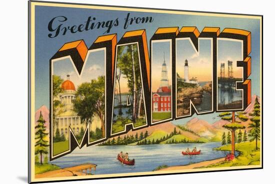 Greetings from Maine-null-Mounted Art Print
