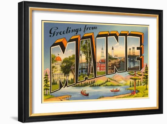 Greetings from Maine-null-Framed Art Print