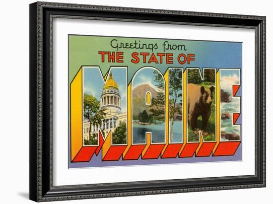 Greetings from Maine-null-Framed Art Print