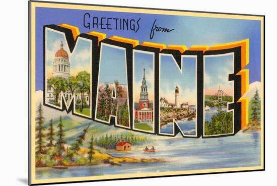 Greetings from Maine-null-Mounted Art Print