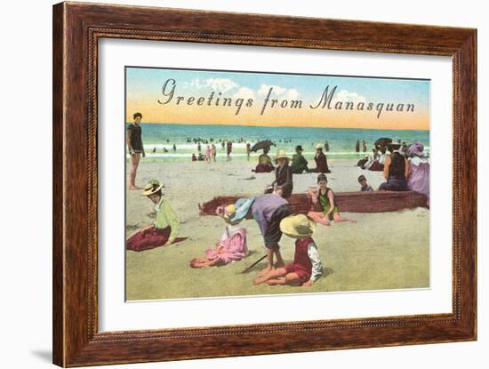 Greetings from Manasquan, New Jersey-null-Framed Art Print