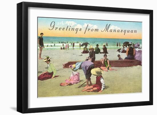 Greetings from Manasquan, New Jersey--Framed Art Print