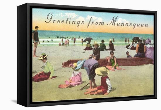 Greetings from Manasquan, New Jersey-null-Framed Stretched Canvas