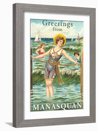 Greetings from Manasquan, New Jersey-null-Framed Art Print