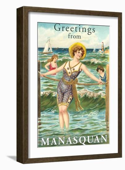 Greetings from Manasquan, New Jersey-null-Framed Art Print