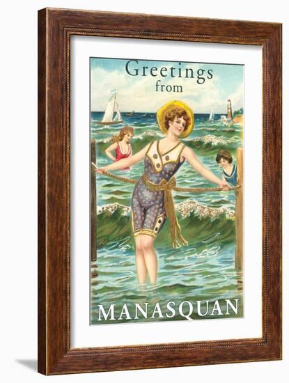 Greetings from Manasquan, New Jersey-null-Framed Art Print