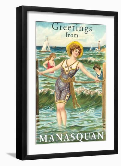 Greetings from Manasquan, New Jersey-null-Framed Art Print