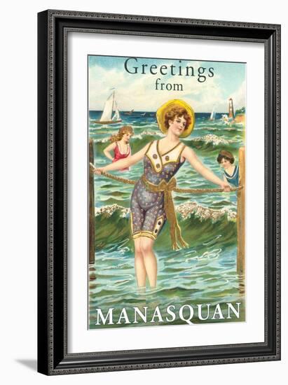 Greetings from Manasquan, New Jersey-null-Framed Art Print