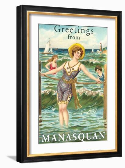 Greetings from Manasquan, New Jersey-null-Framed Art Print