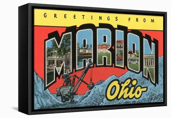 Greetings from Marion, Ohio-null-Framed Stretched Canvas