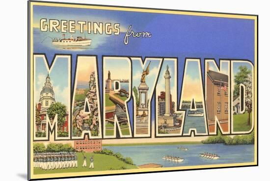 Greetings from Maryland-null-Mounted Art Print