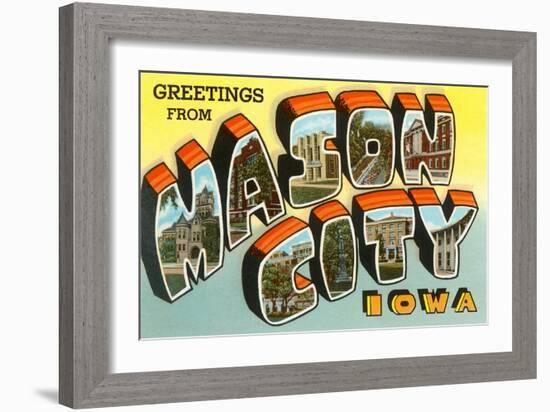 Greetings from Mason City, Iowa-null-Framed Art Print