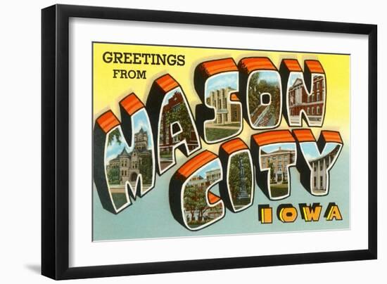 Greetings from Mason City, Iowa-null-Framed Art Print