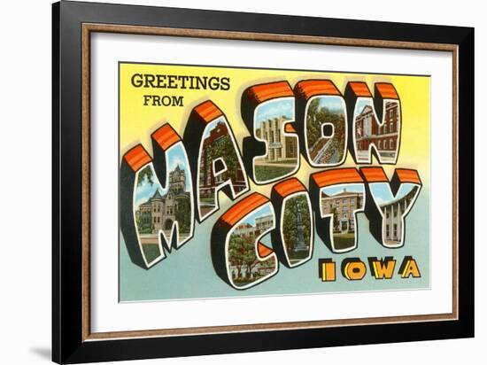 Greetings from Mason City, Iowa-null-Framed Art Print